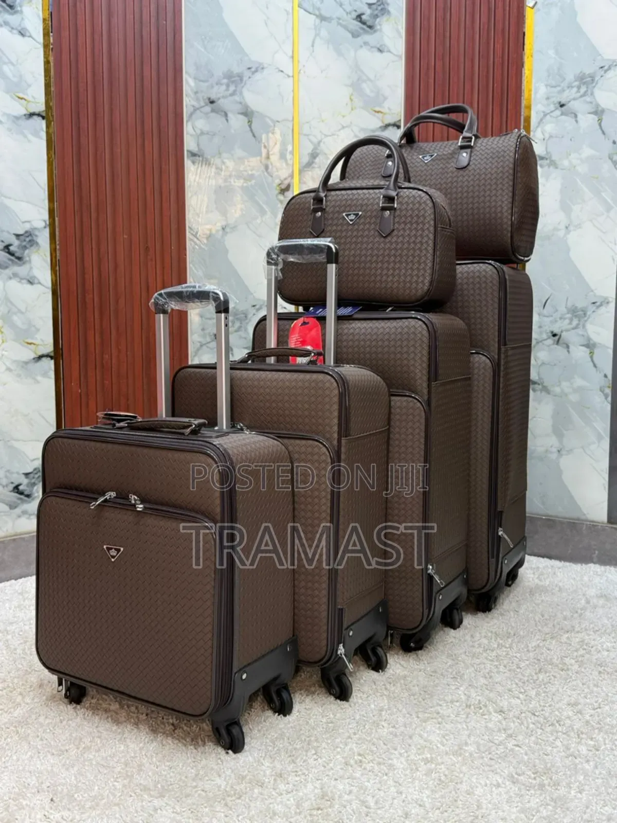 Leather Travel 6-piece Set - Available In Black & Brown