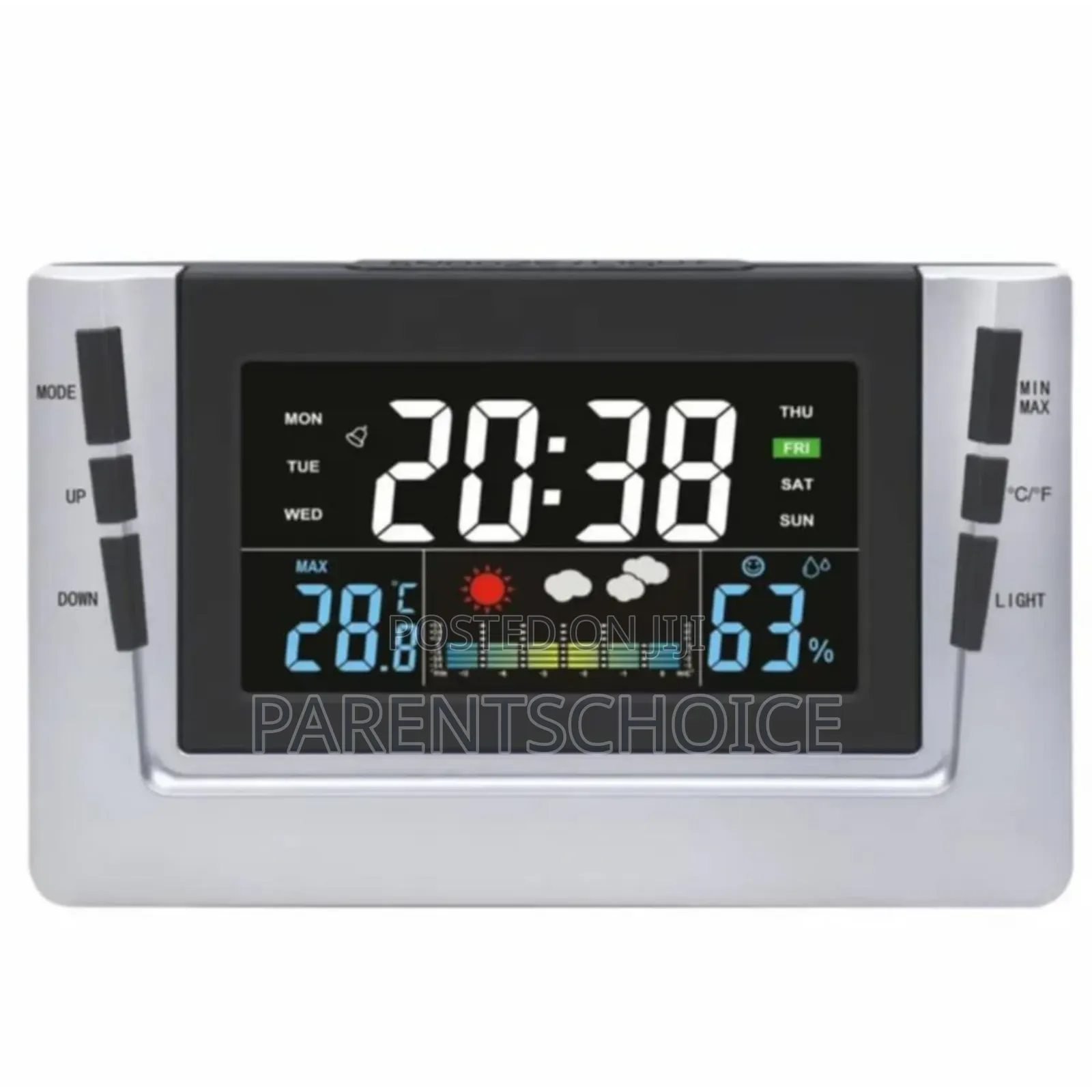 Digital Office Alarm Clock With Temperature and Humidity Display