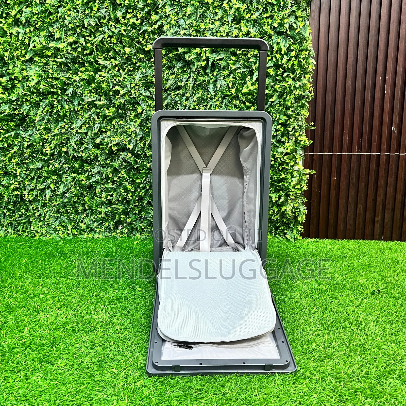 Gray Leaves King Abs Travel Luggage Set