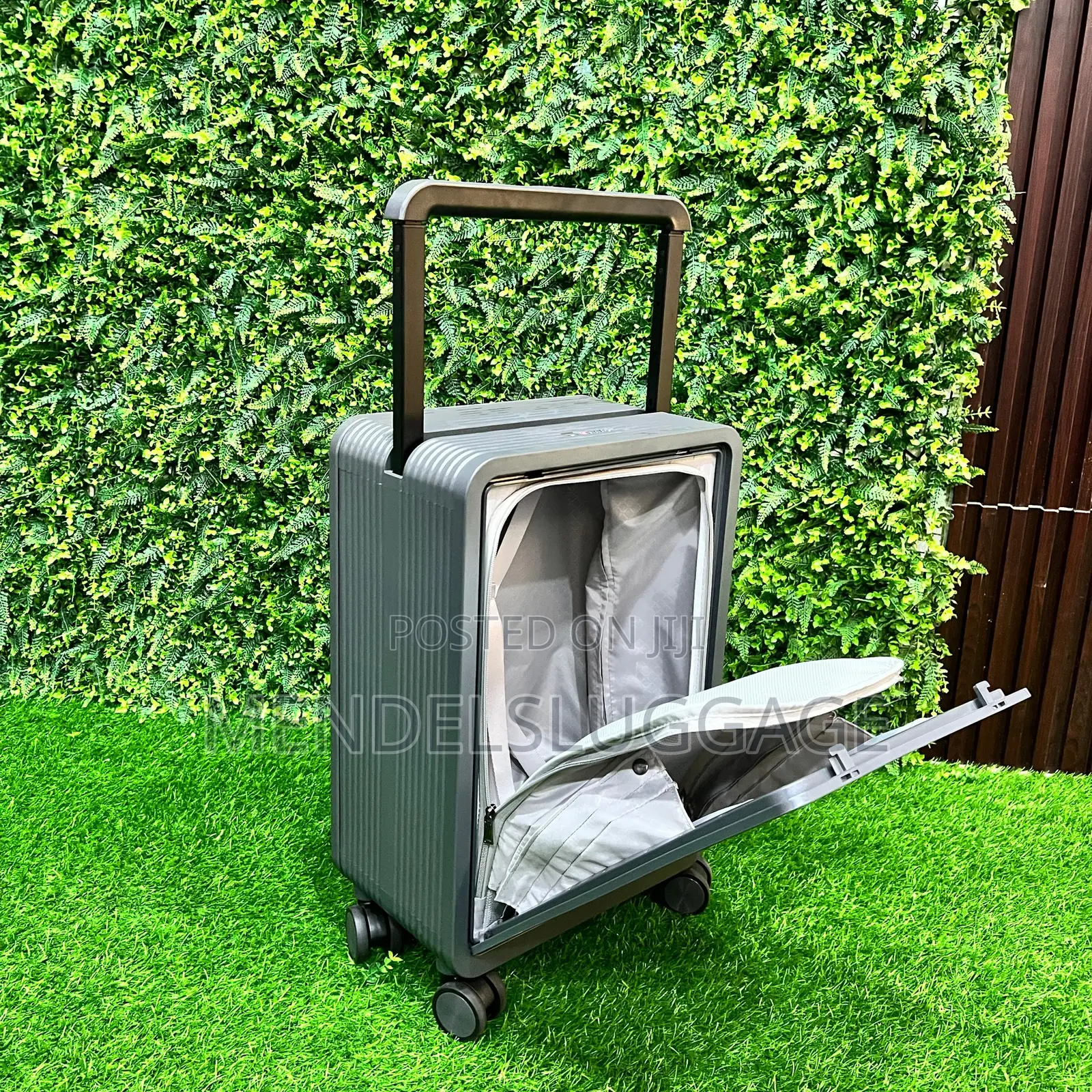 Gray Leaves King Abs Travel Luggage Set