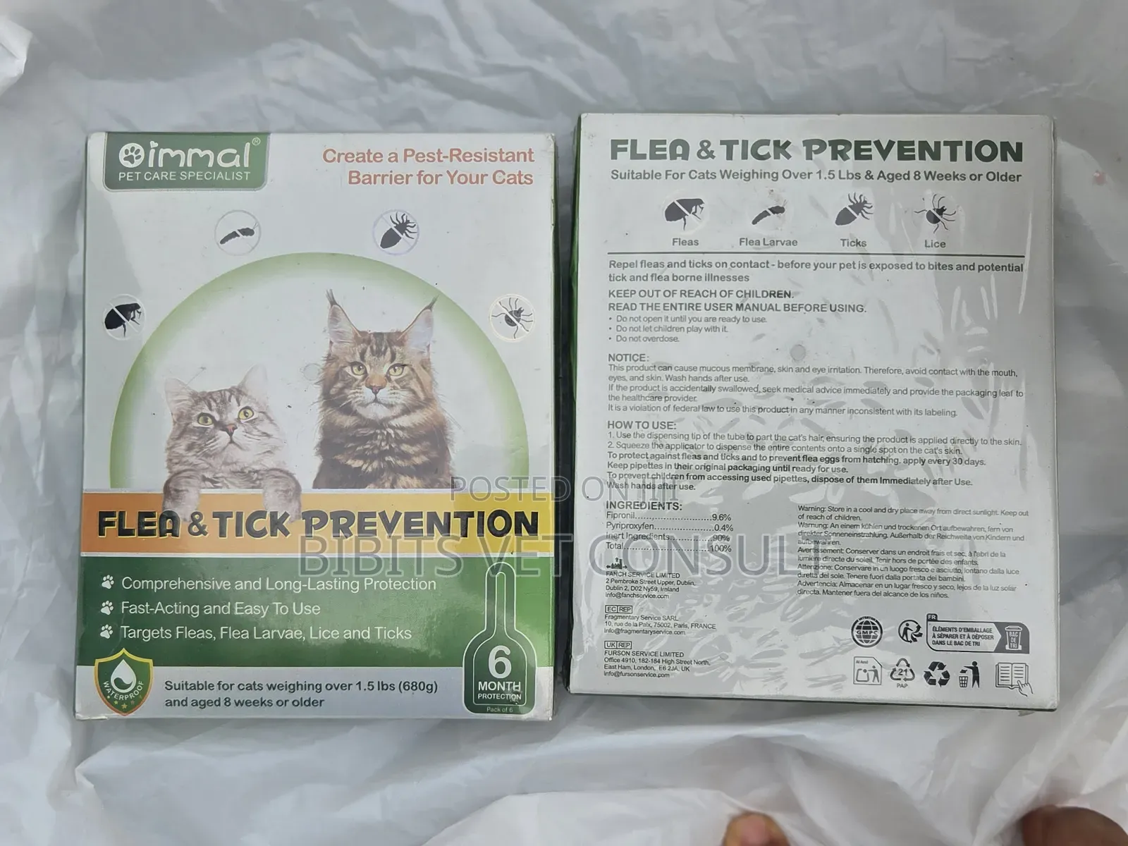 Cat Anti-Tick, Flea, Mite 6 Months Prevention