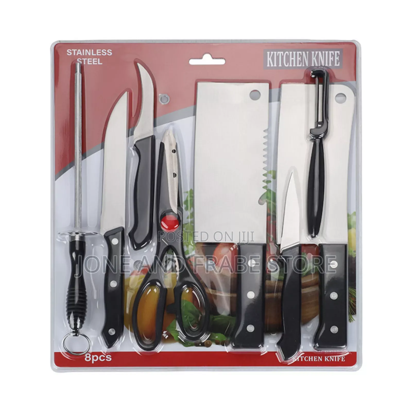 8pcs Multifunctional Stainless Steel Kitchen Knife Sets