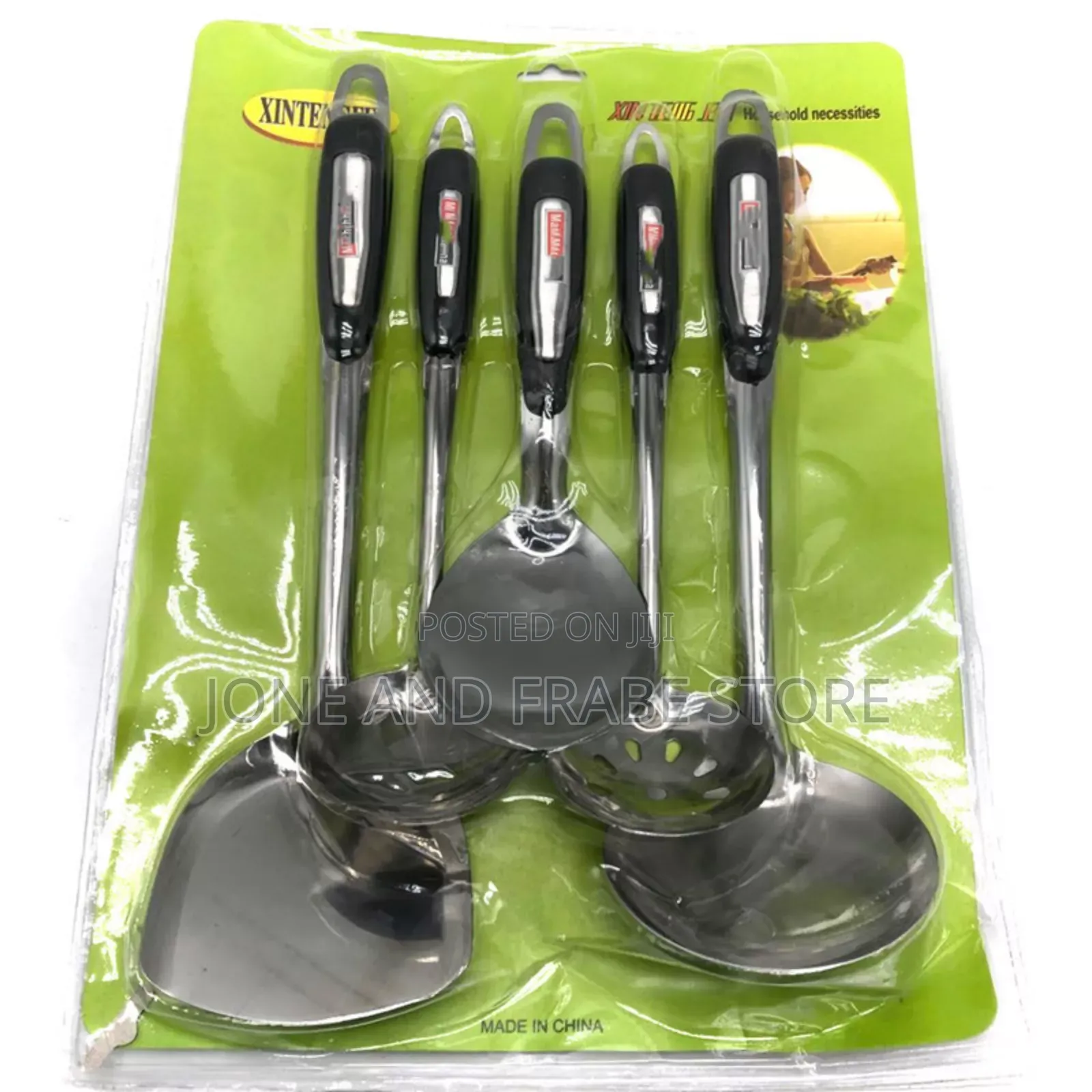 5pcs Stainless Steel Kitchen Cooking Spoons