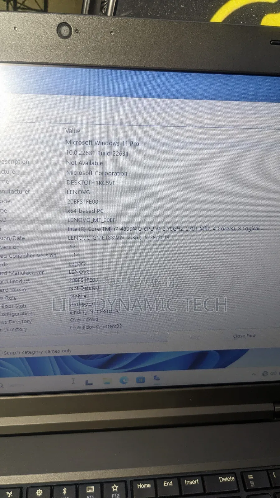 Laptop Lenovo ThinkPad T540p 8GB Intel Core I7 HDD 500GB
