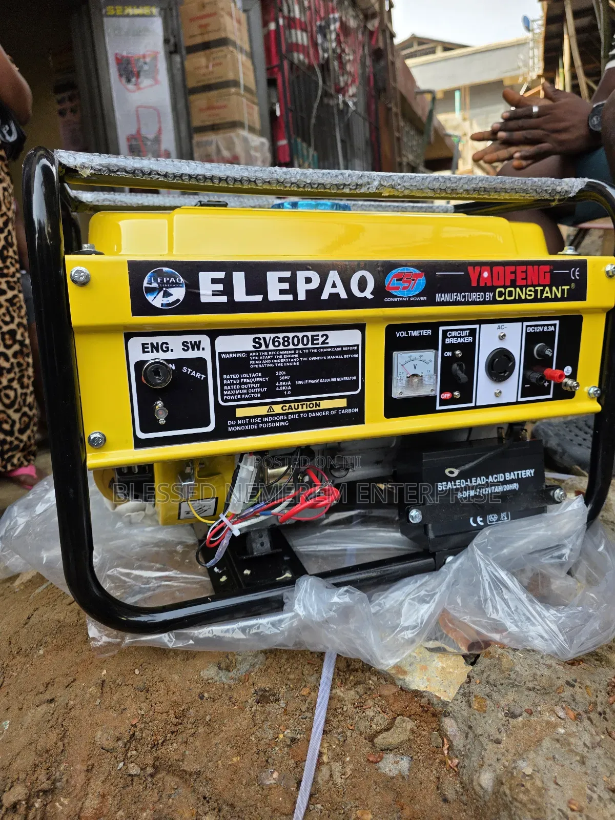 (4.5kva)Elepaq Constant Petrol Generator Model Sv6800e2 100%Copper Coi