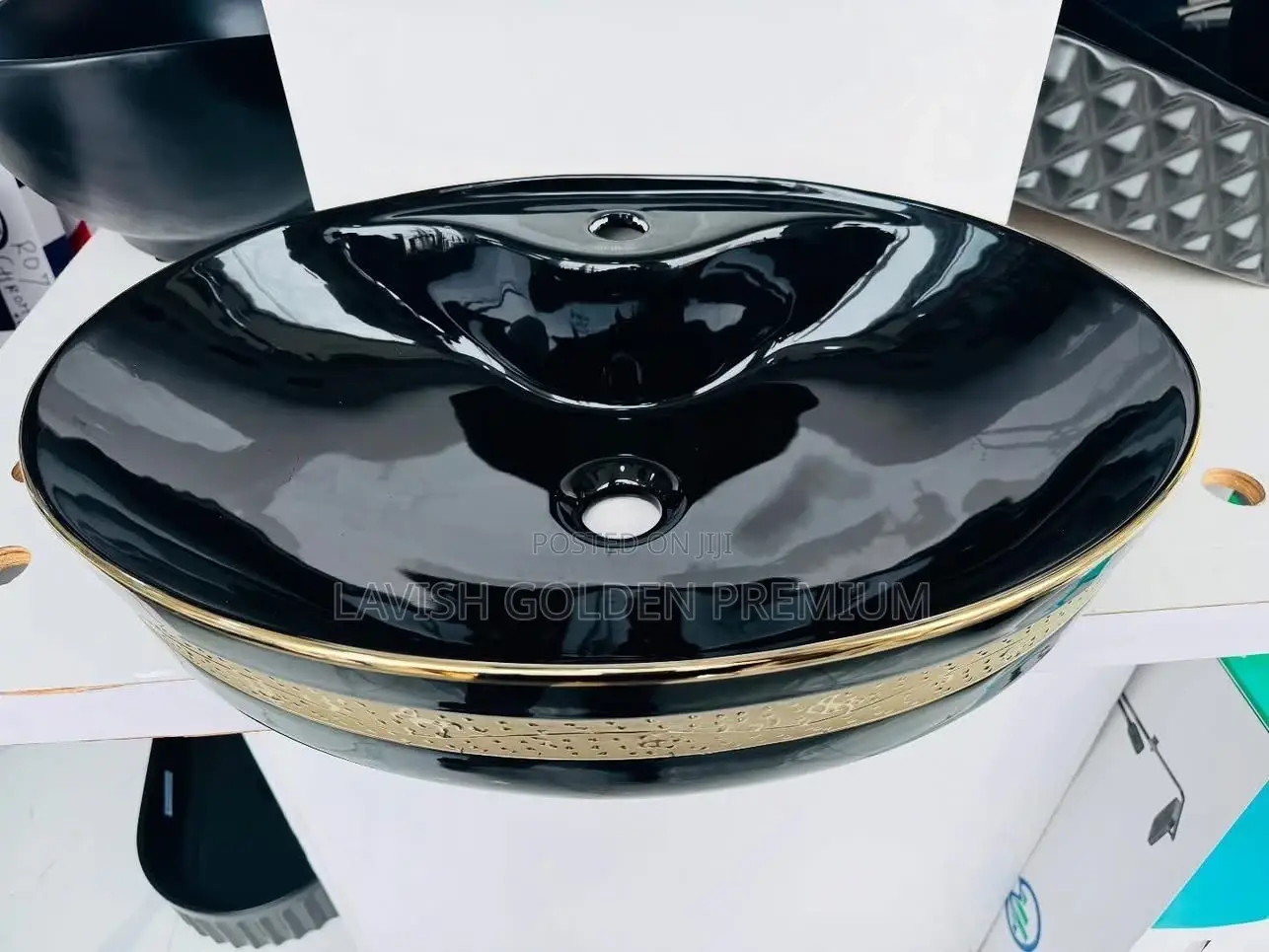 Gold and Black Countertops Basin