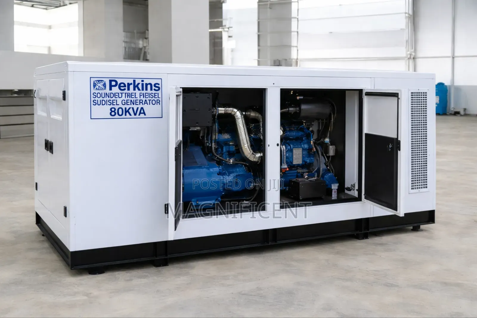 Perkins 80kva Industrial Soundproof Diesel Generator – Open Engine