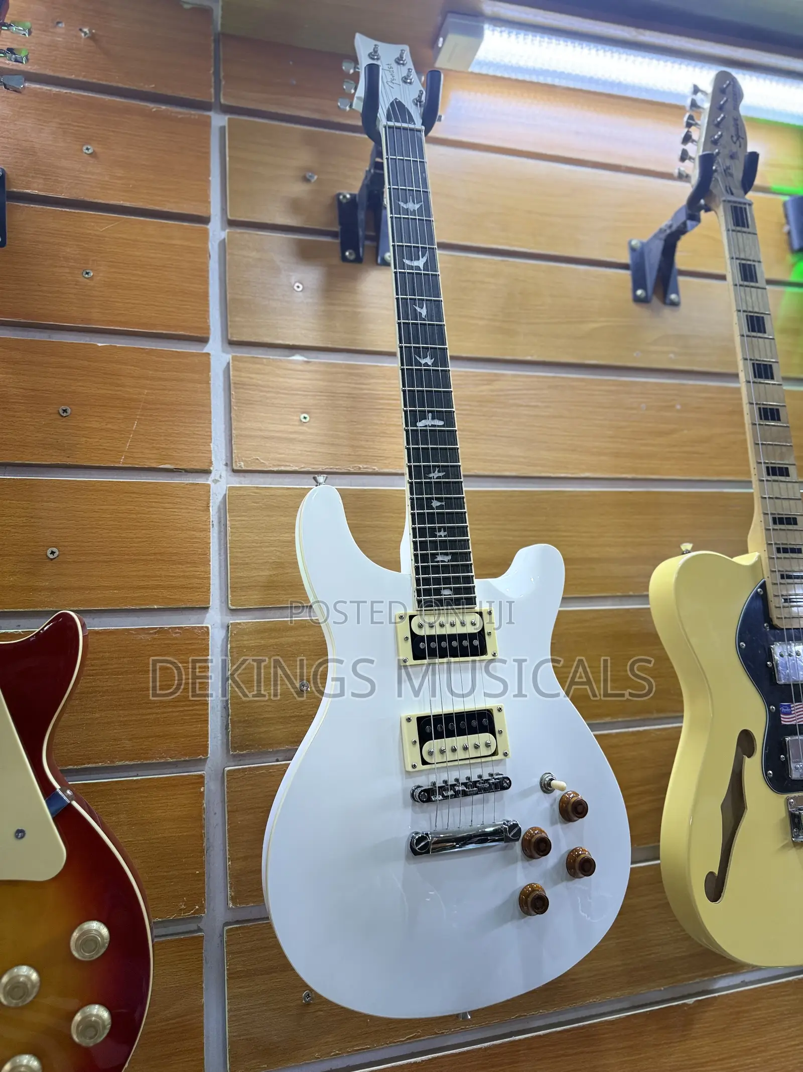 Professional Fender Electric Guitar - White Guitar