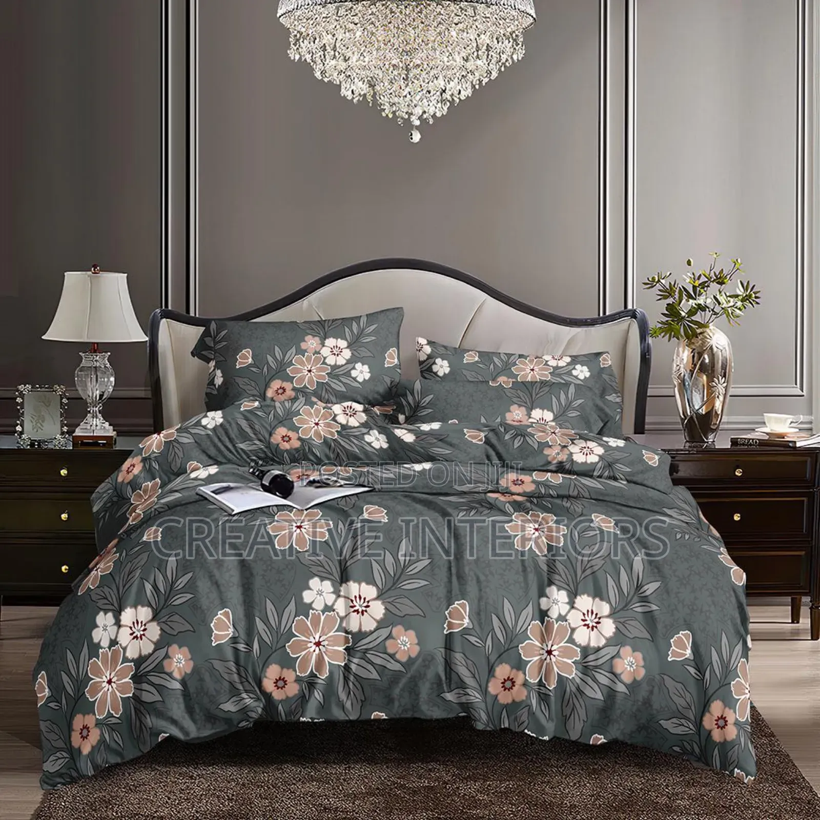 6by6 Duvet With 4 Pillow Case and Bedspread