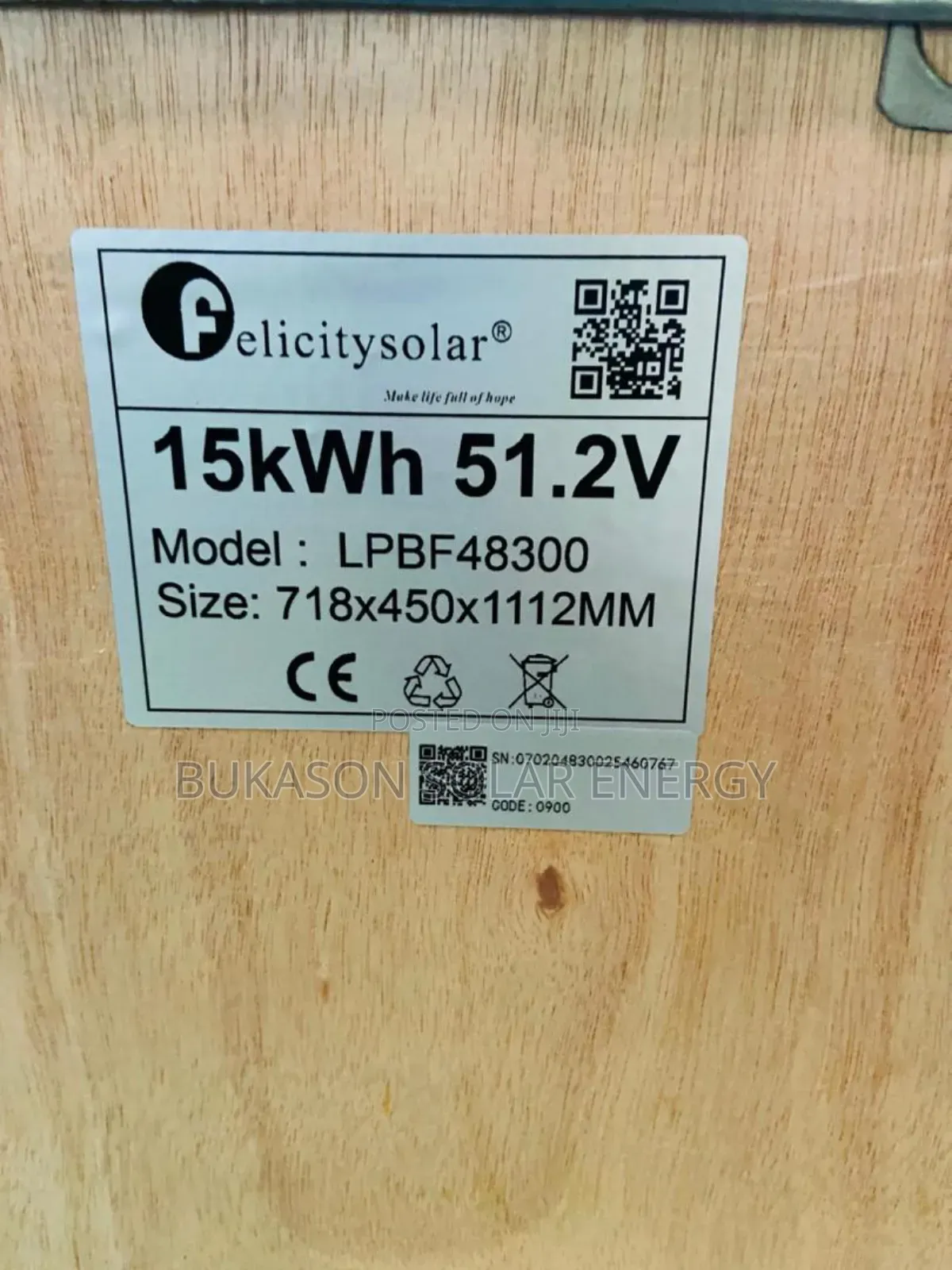 15kwh 51.2v Felicity Lithium Battery