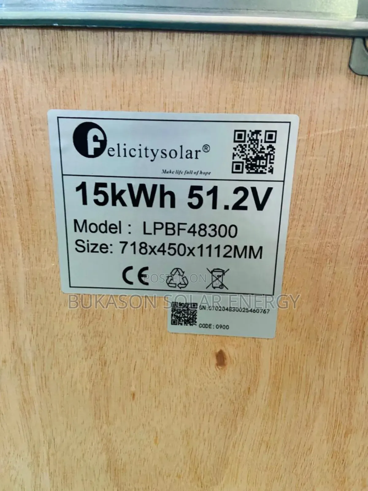 15kwh 51.2v Felicity Lithium Battery
