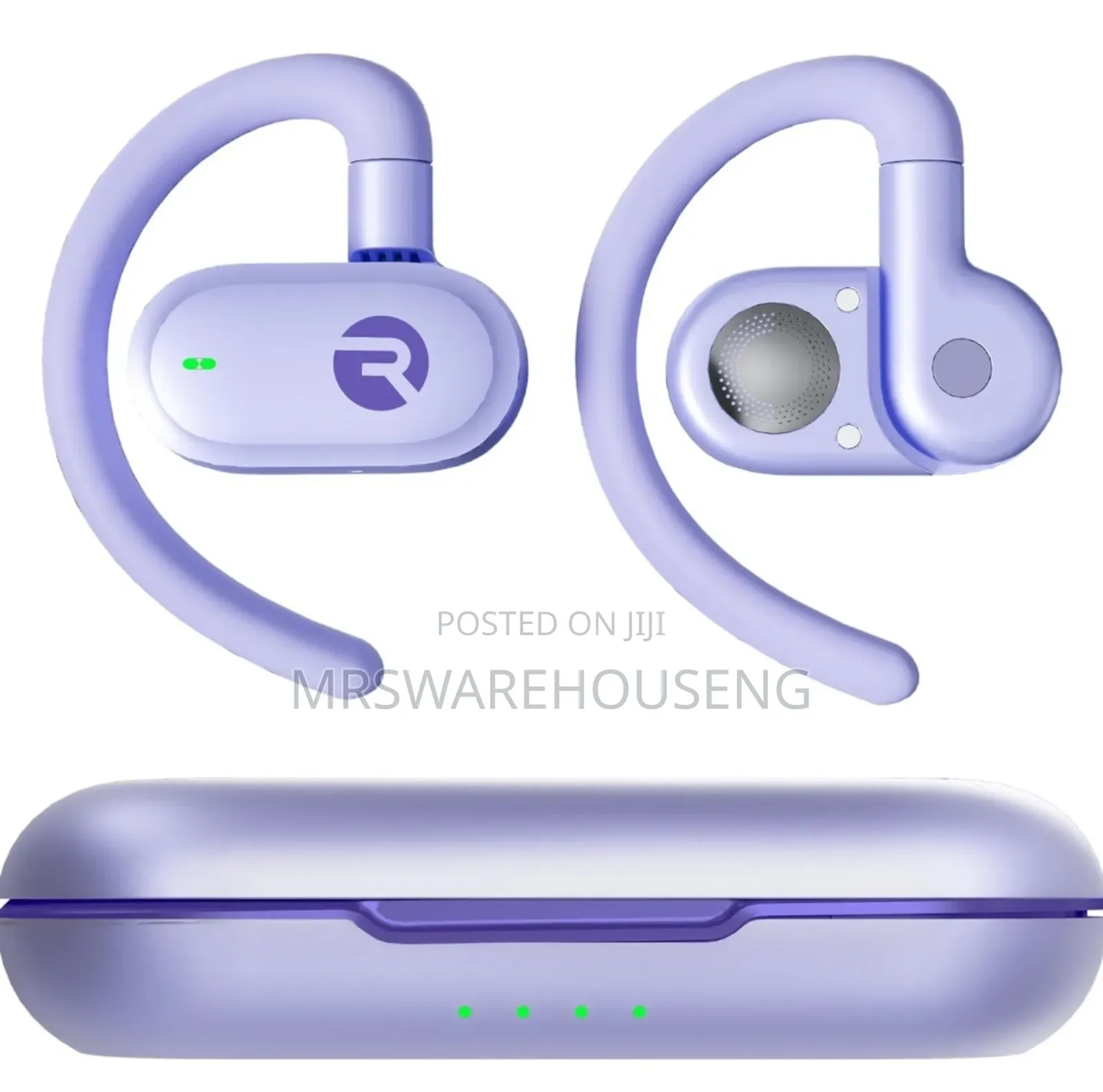 Raycon Fitness Open Ear Earbuds –40 Hours Battery Life (Purple)