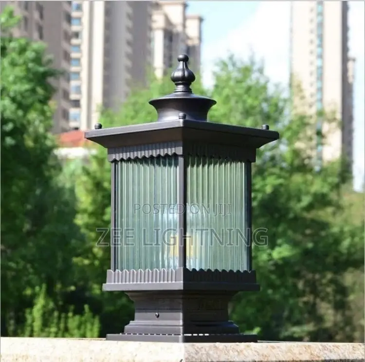 Modern Bronze Color Standing Pillar Light