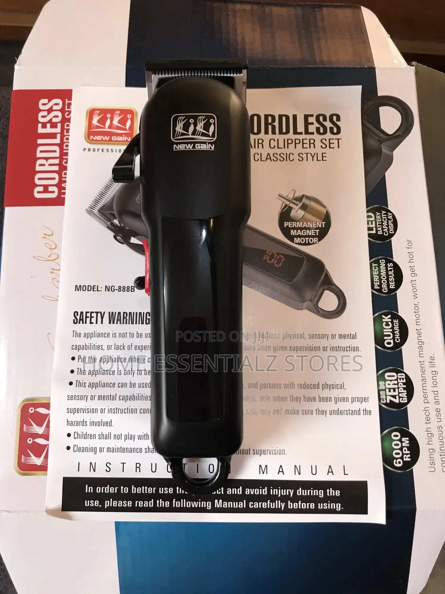 Improved Rechargeable Cordless Digital Kiki Clipper