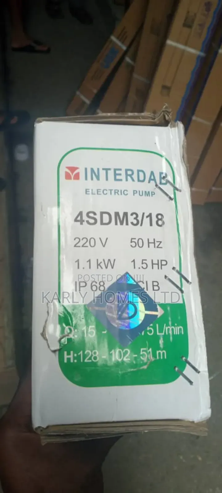 Interdab 1.5hp Submersible Pump (100% Copper Coil)