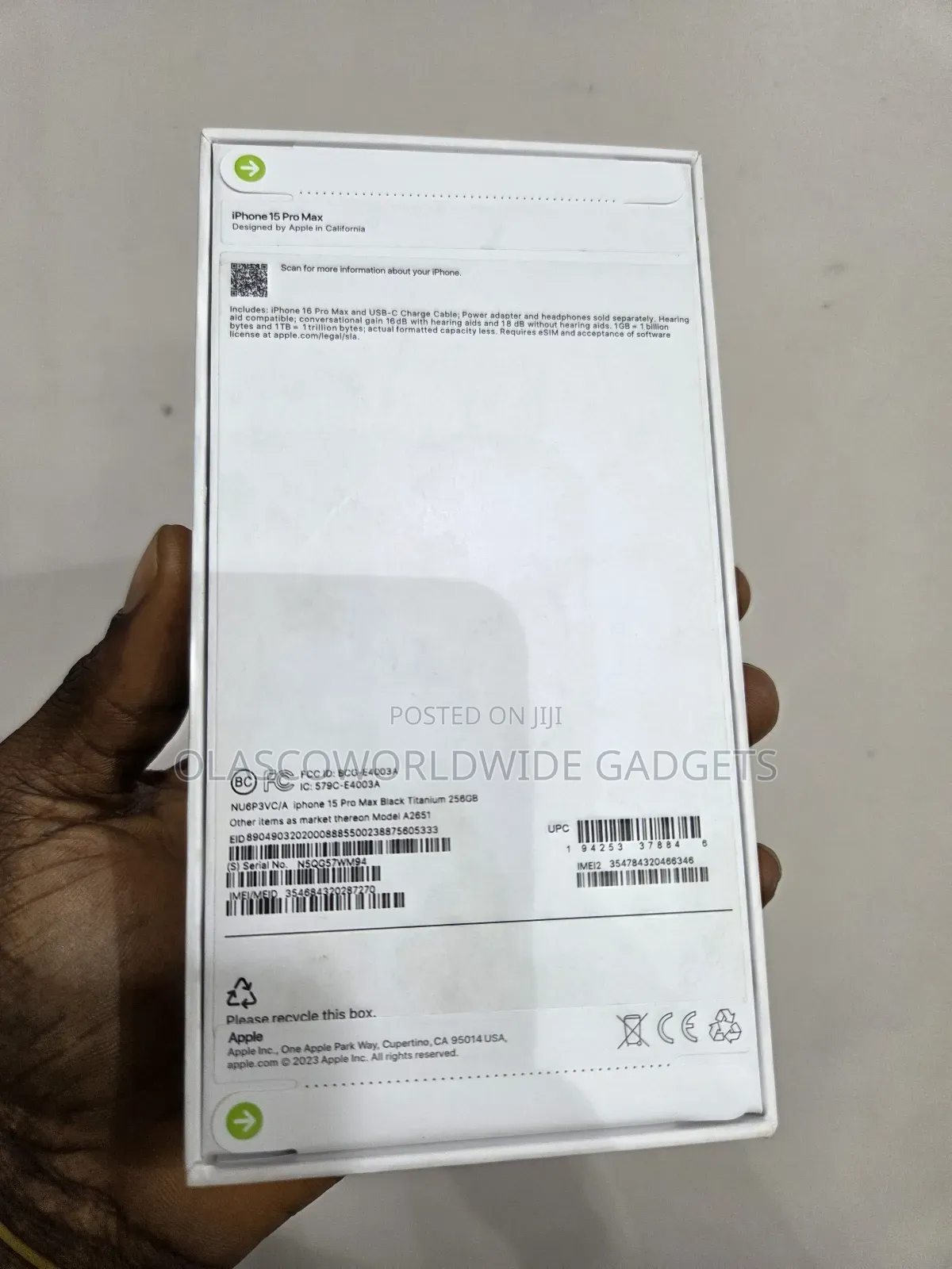 New Apple iPhone 15 Pro Max 256 GB Black