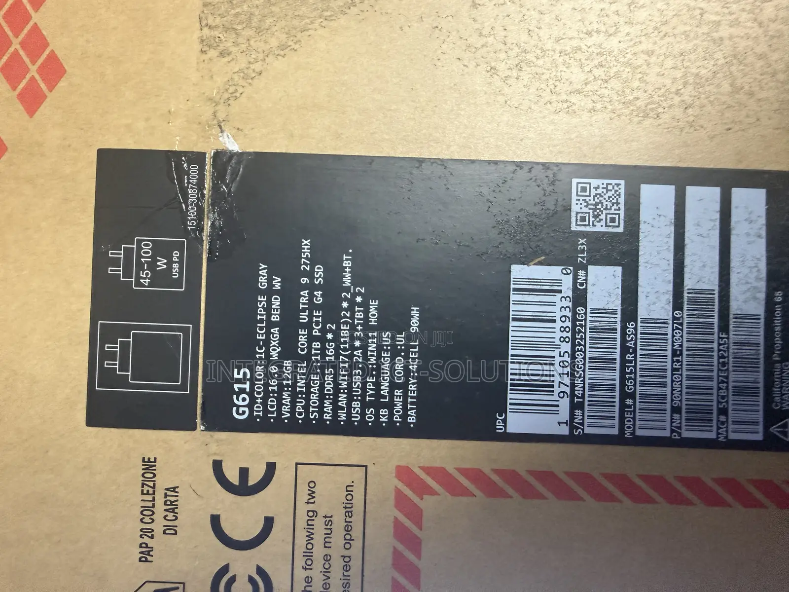 New Laptop Asus ROG Strix G16 G614 32GB Intel Core Ultra 9 SSD 1T