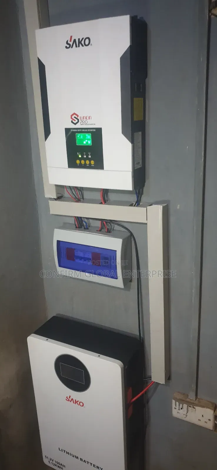 Solar Installation With 5.5kva Inverter Plus 5kwh Lithium Battery