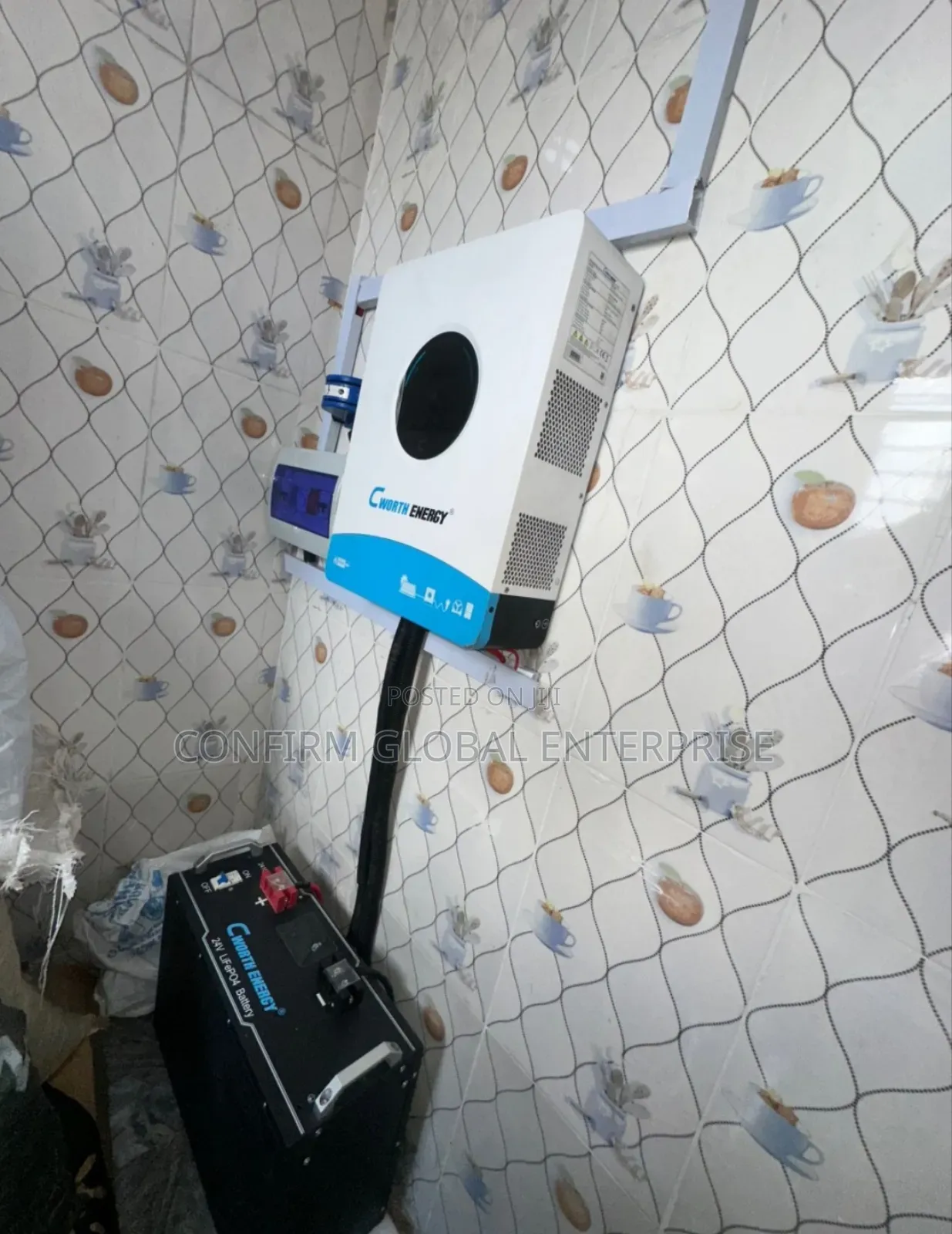 4kva Solar Installation With 2.5kwh 24v Lithium Battery
