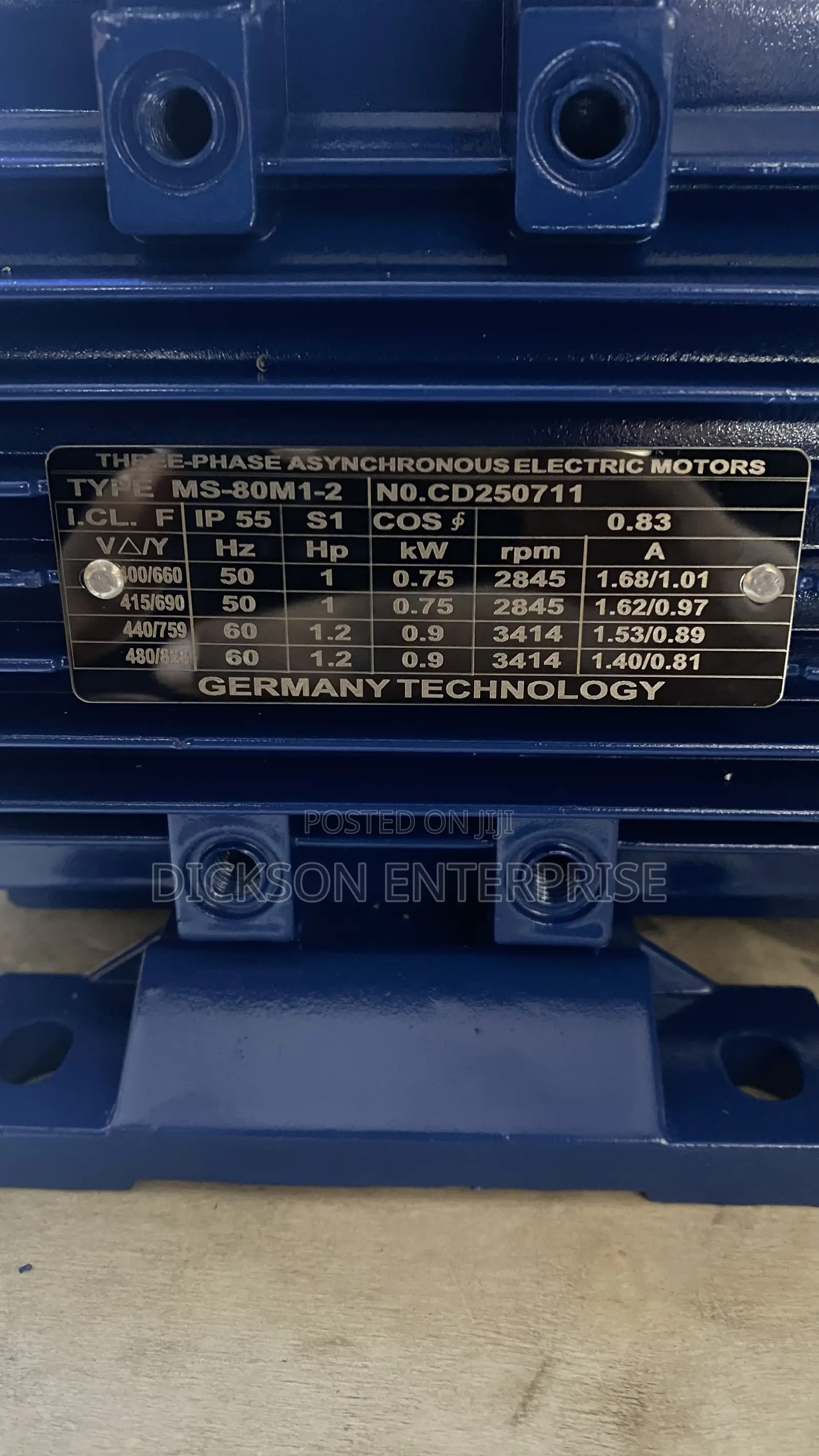 0.75kw 1hp 2900rpm Electric Motor