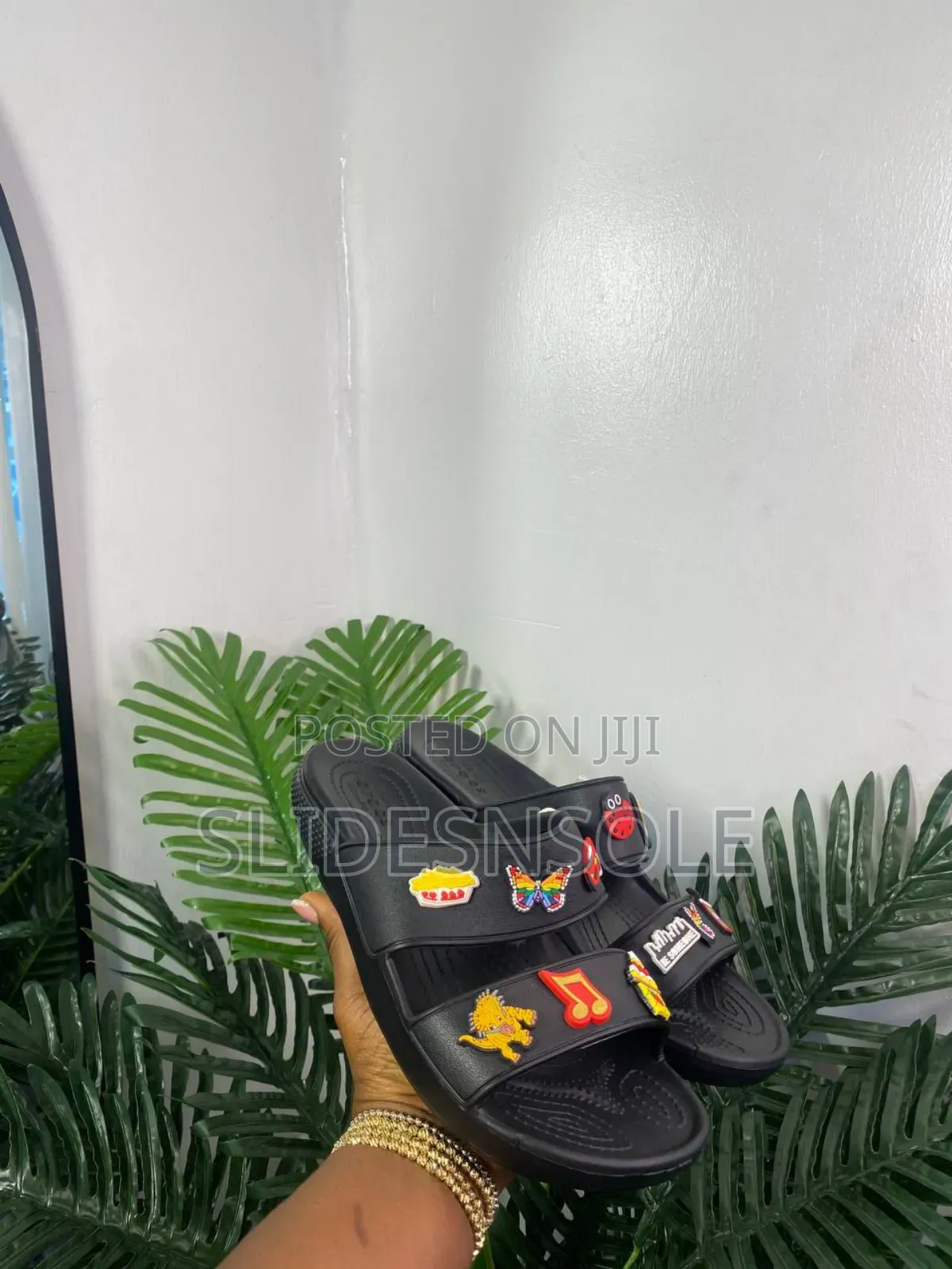 Crocs Baya Two-Strap Comfort Slide Sandals