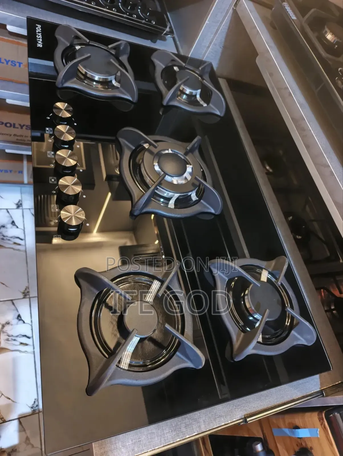 Original Polystar High Quality Built-in Luxury 5 Burners Gas Cooker