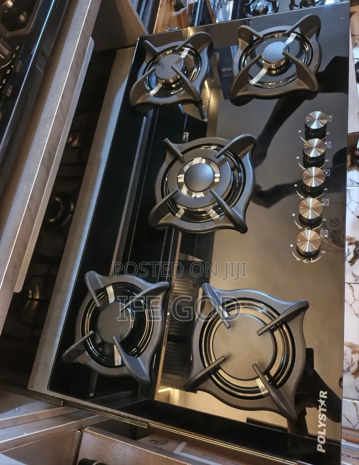 Original Polystar High Quality Built-in Luxury 5 Burners Gas Cooker