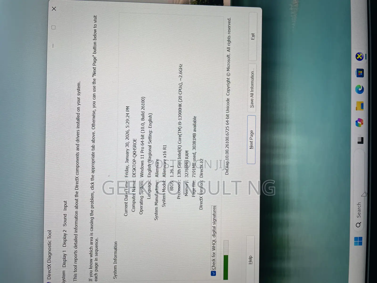 Laptop Dell Alienware X16 r1 32GB Intel Core i9 SSD 1T