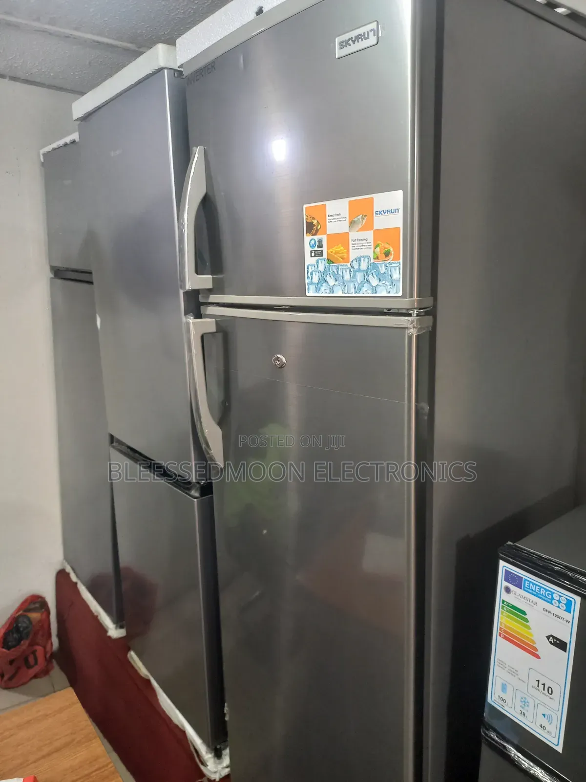 Skyrun Inverter Standing Fridge 200liters With 5 Years Company Warrant