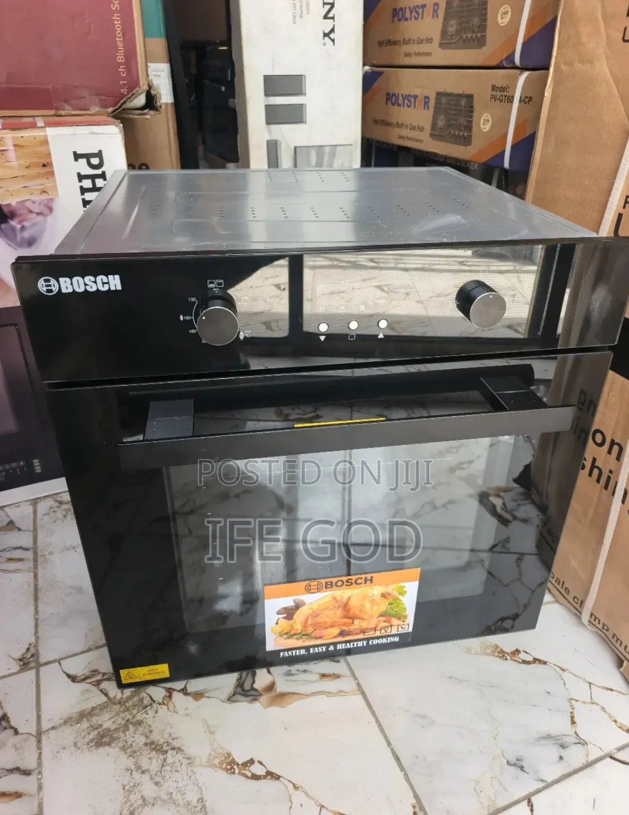 Original Bosch Built-in Gas Electric Oven With Grill Timer Copper