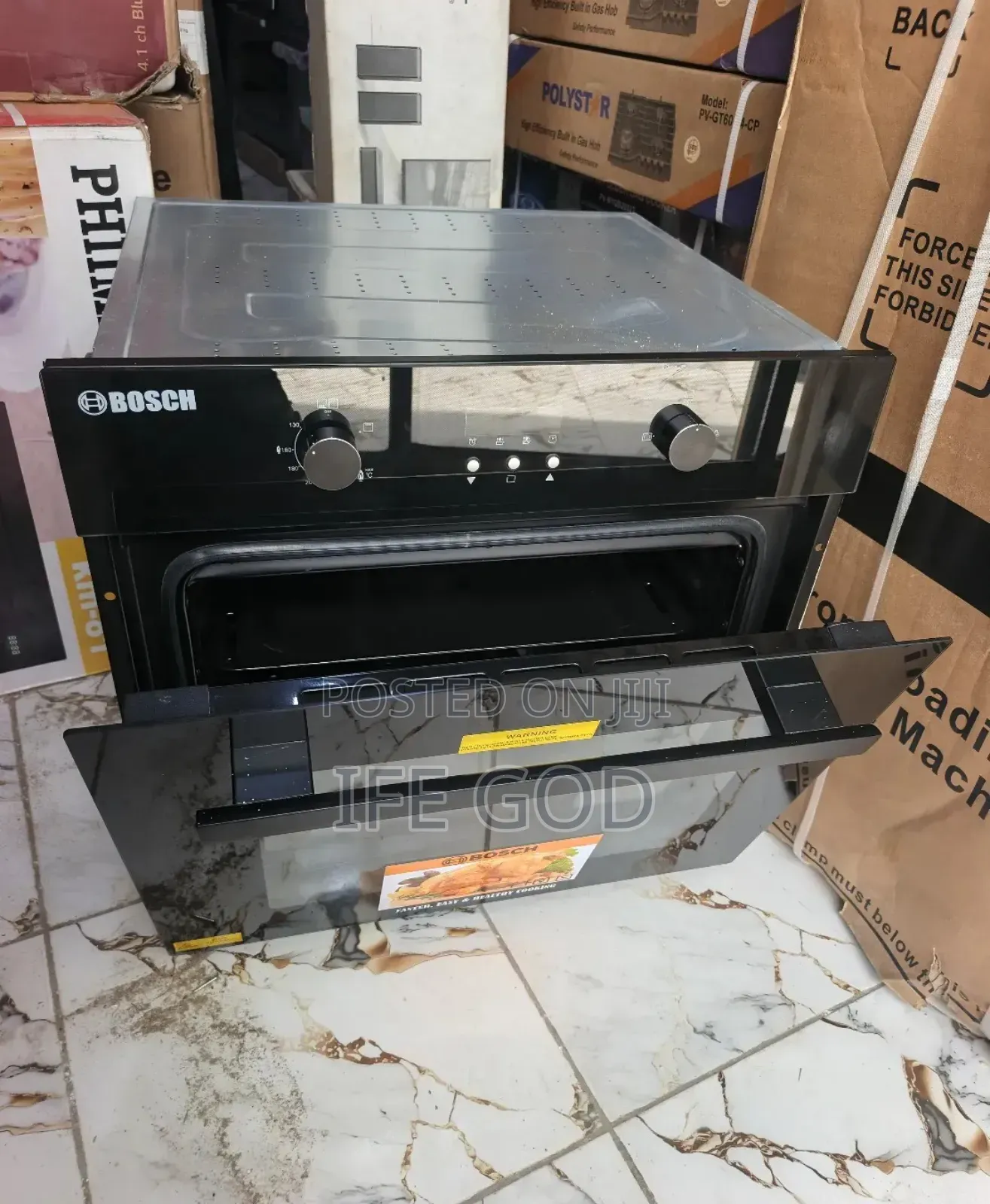 Original Bosch Inbuilt Cabinet Gas Electric Oven With Grill Timer