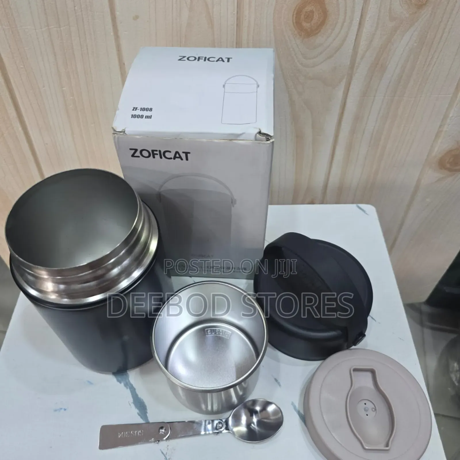 Zoficat Stainless Steel Vacuum Food Flask 1000ml
