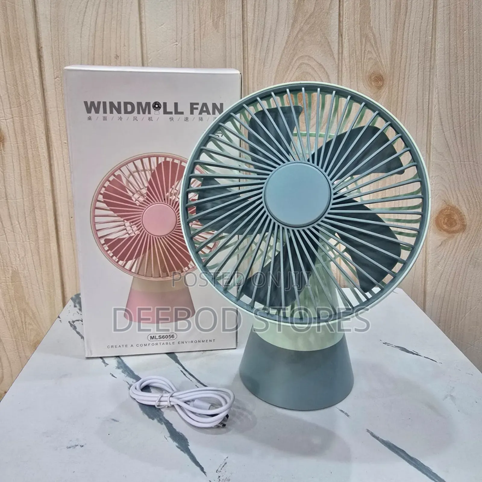 Windmøll Portable Rechargeable Desktop Fan Mls6056