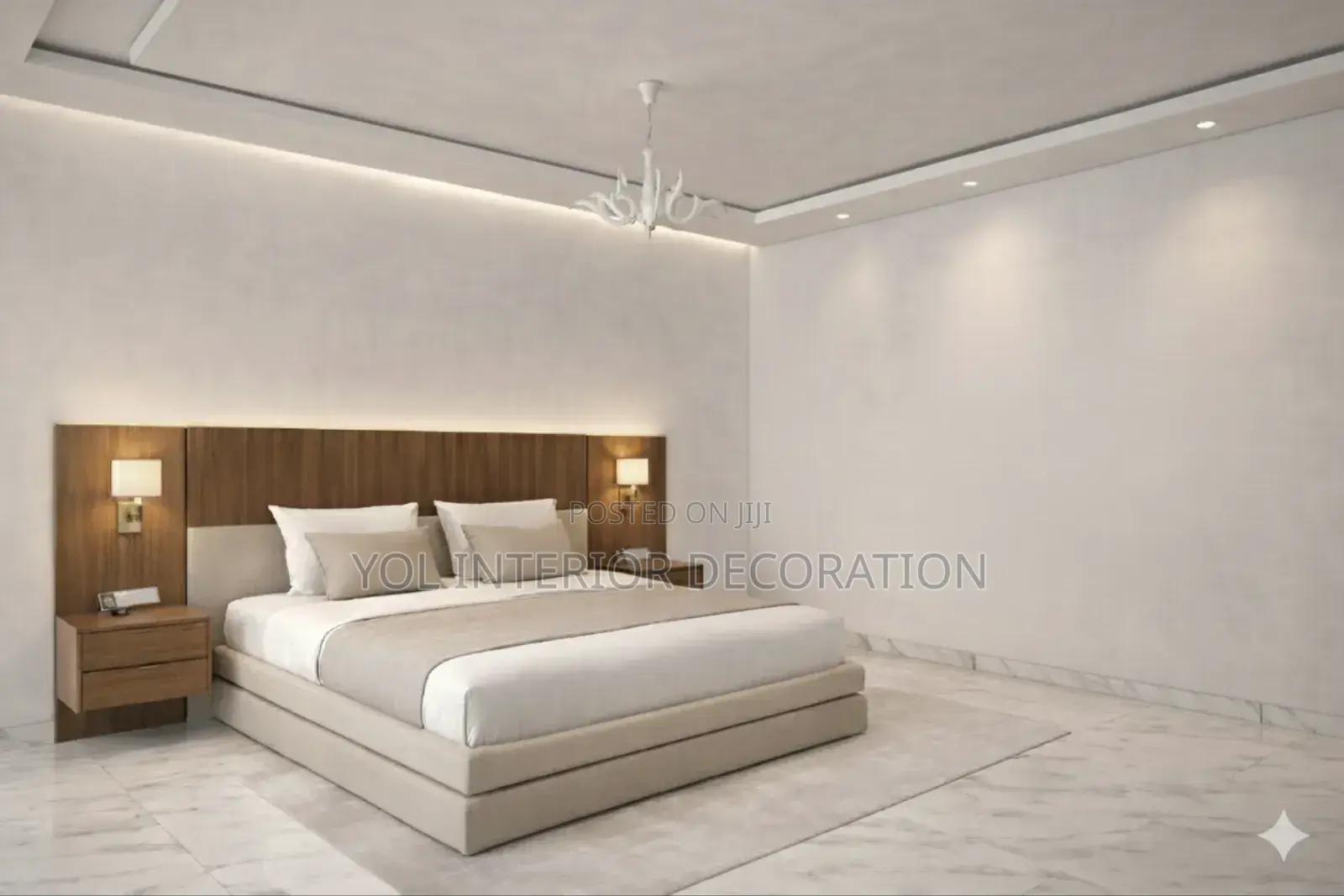 Yol Interior Decoration Bed Frame and Dressing Mirror