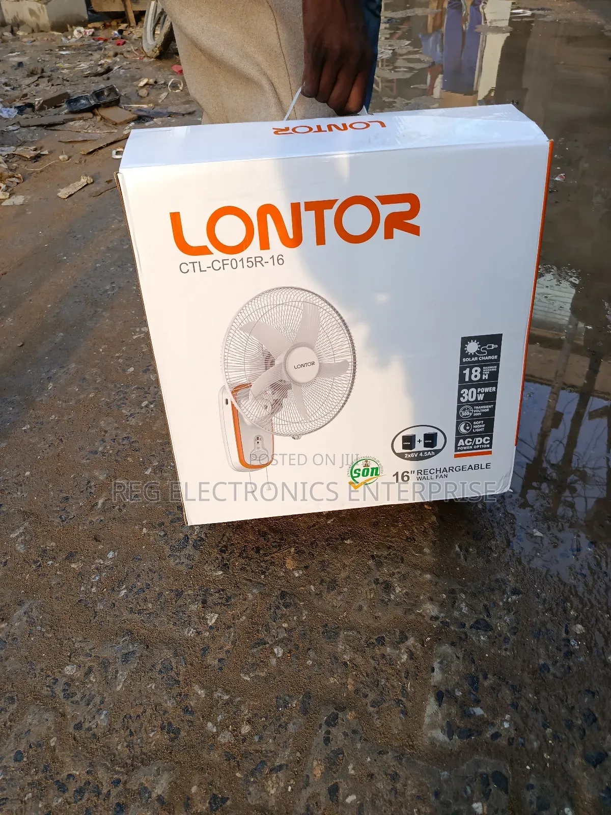 Lontor 16inches Rechargeable Fan