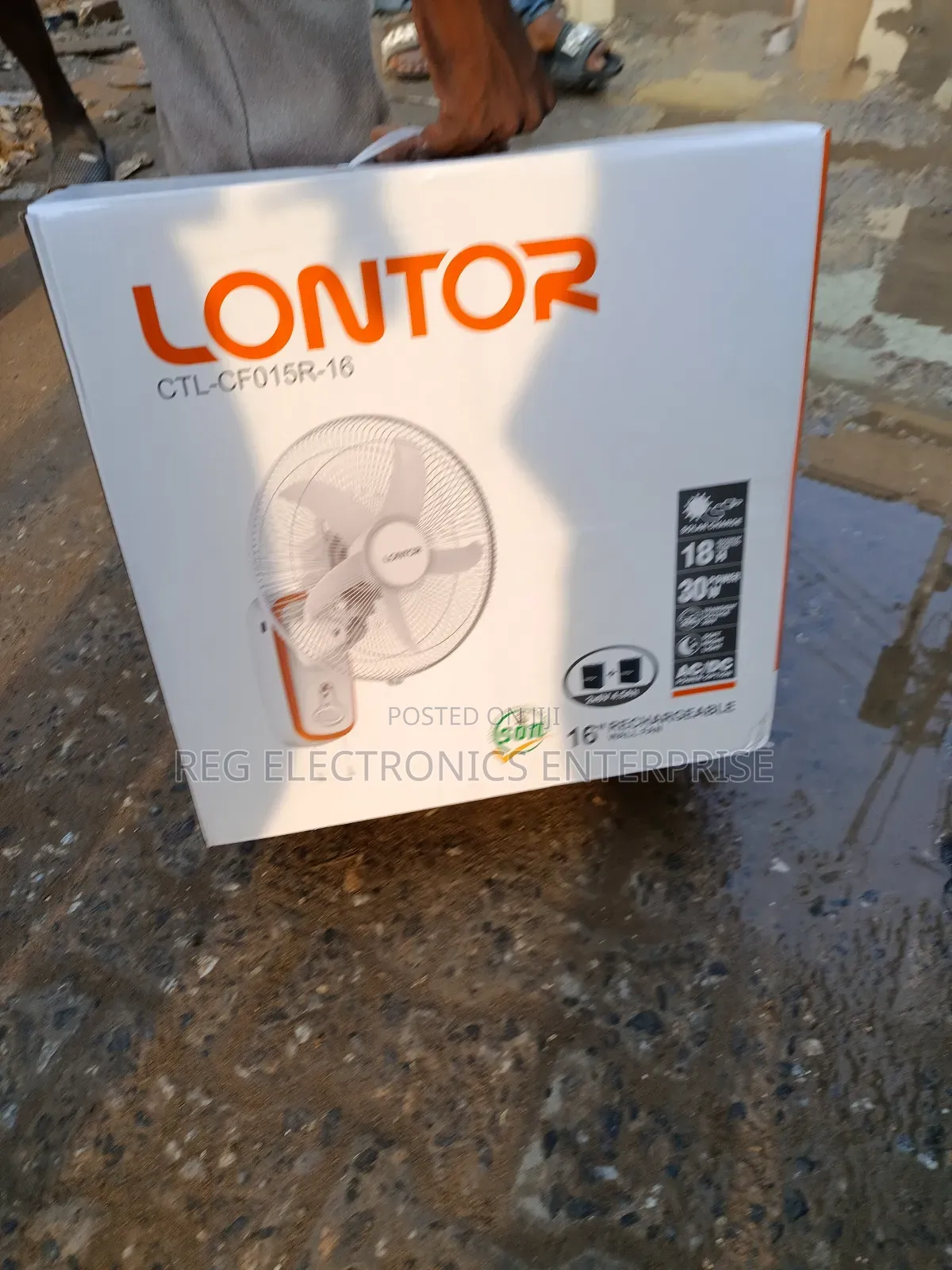 Brand New Rechargeable 16" Fan