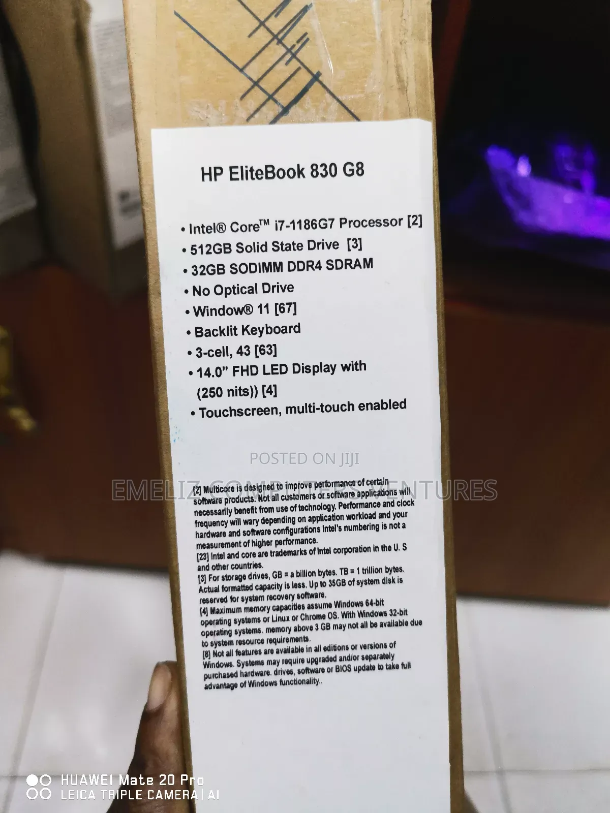 New Laptop HP EliteBook 830 G8 32GB Intel Core I7 SSD 512GB