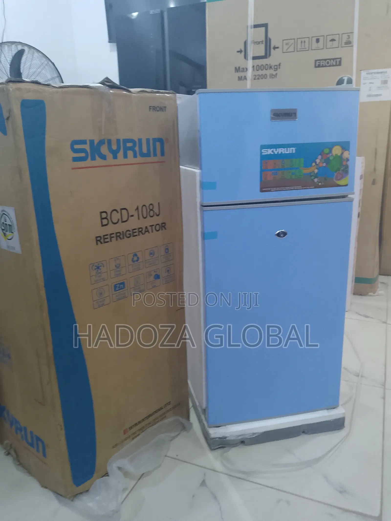 Skyrun Bcd-108j Upright Double Door Fridge