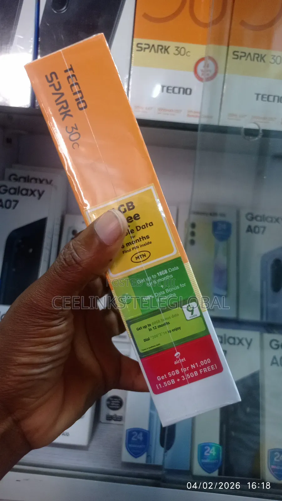 New Tecno Spark 30C 128 GB Green