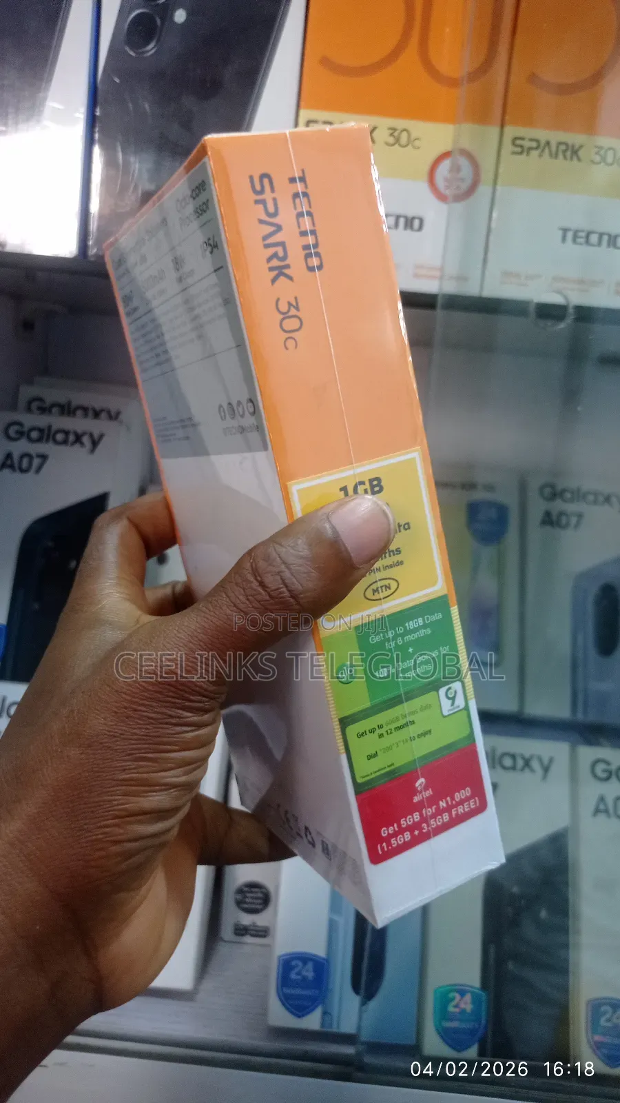 New Tecno Spark 30C 128 GB Green