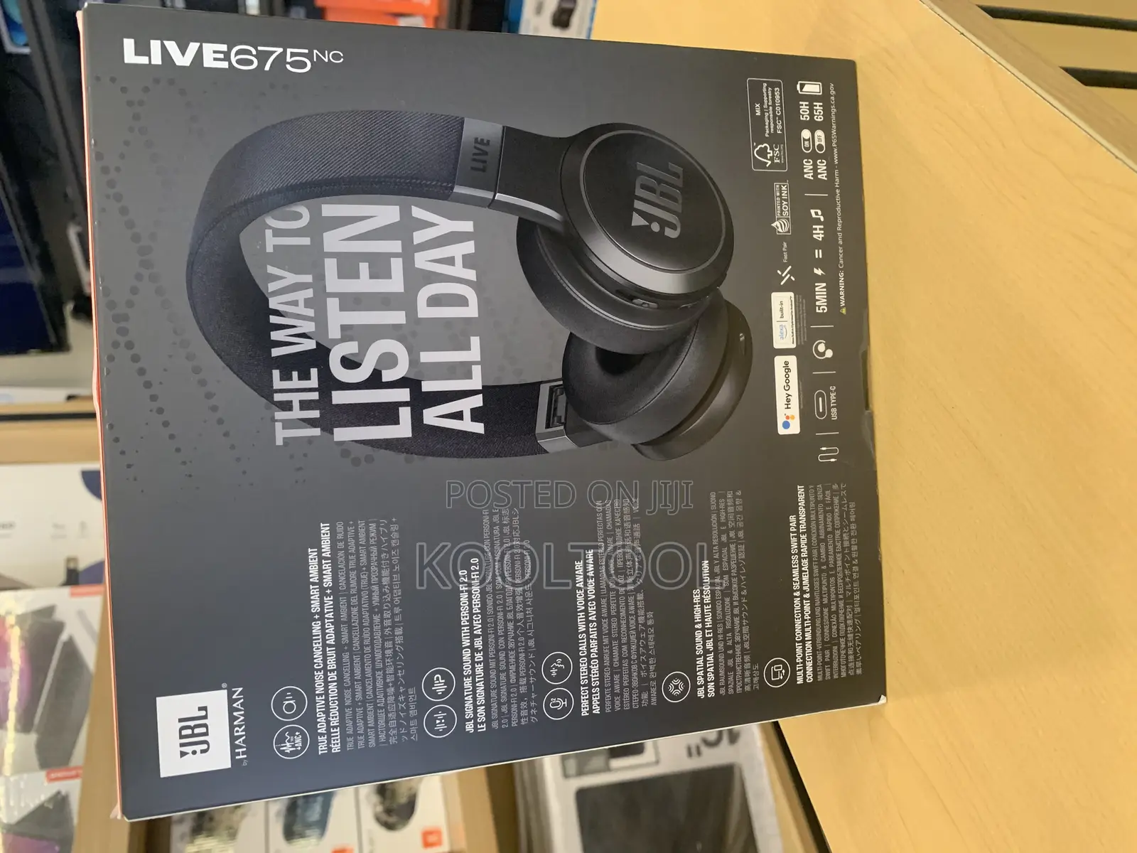 Brand New JBL Live 675nc Wireless Adaptive Noise Cancellation
