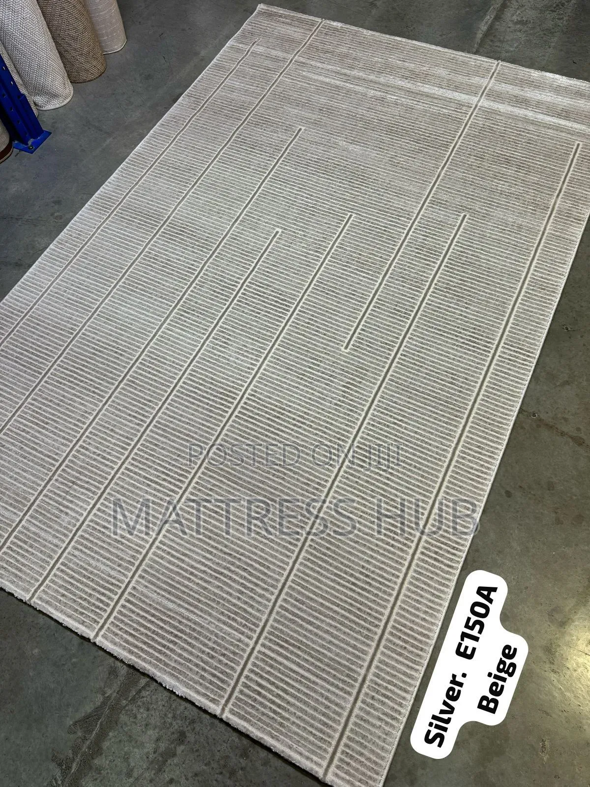 Beige Silver Turkish Centre Rug 5ft By 7ft