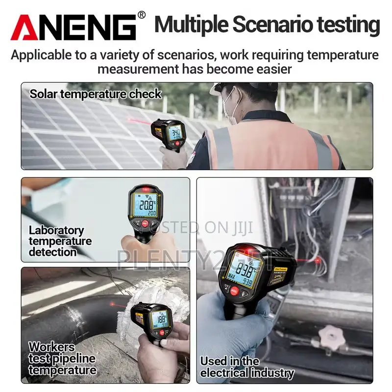 1pc Aneng Th202 Infrared Thermometer Hygrometer, Non-Contact Sensing