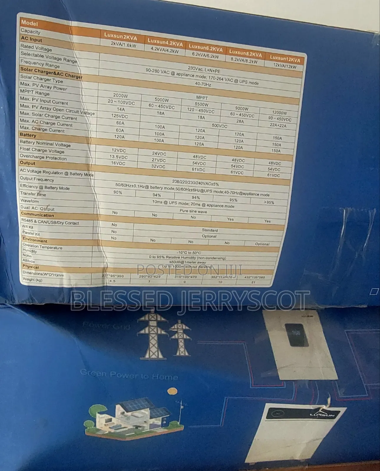 Luxsun 8.2kva 48v Hybrid Solar Inverters Available In Stock.