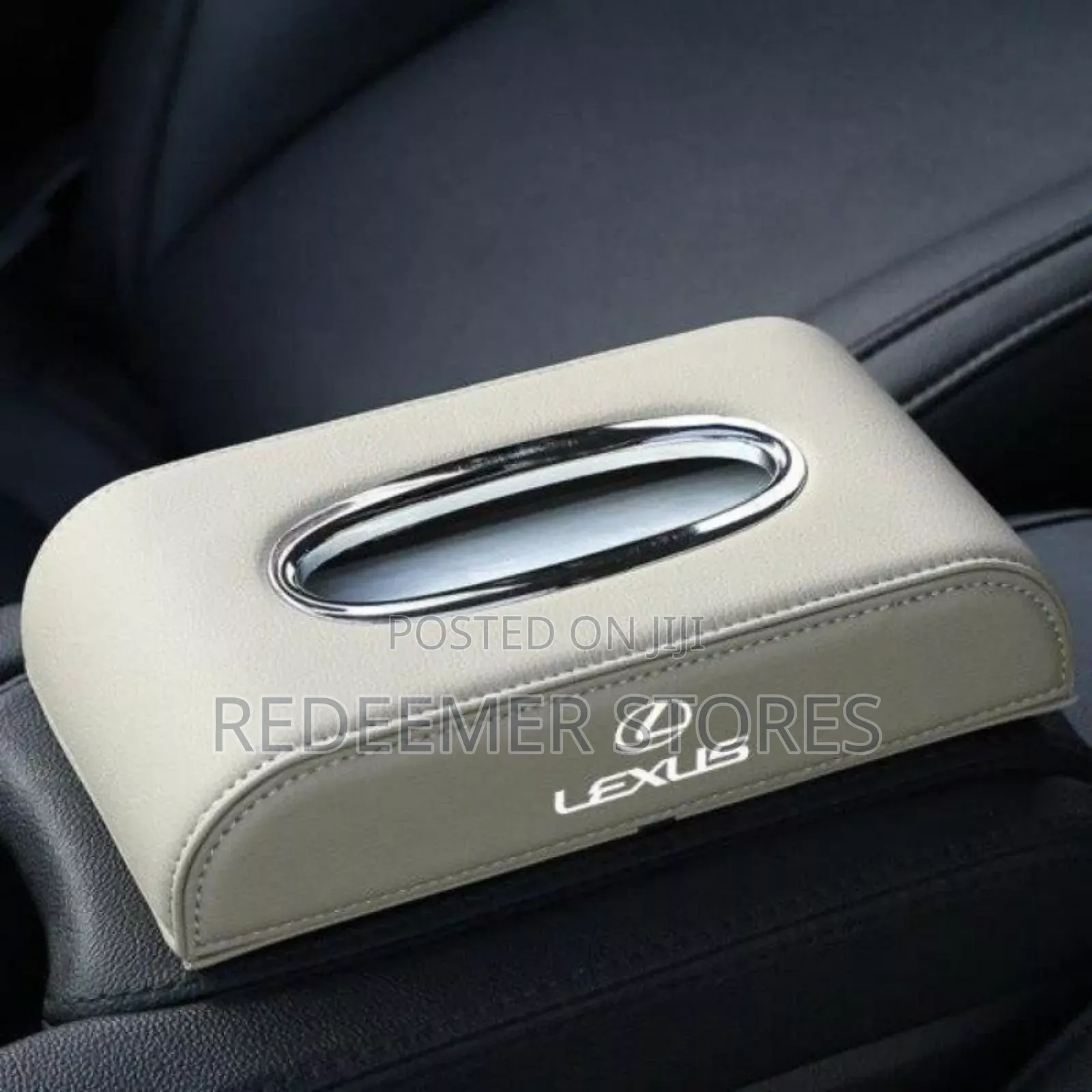 High Quality Lexus Tissue Case ( Pu Leather Interior Emblem)