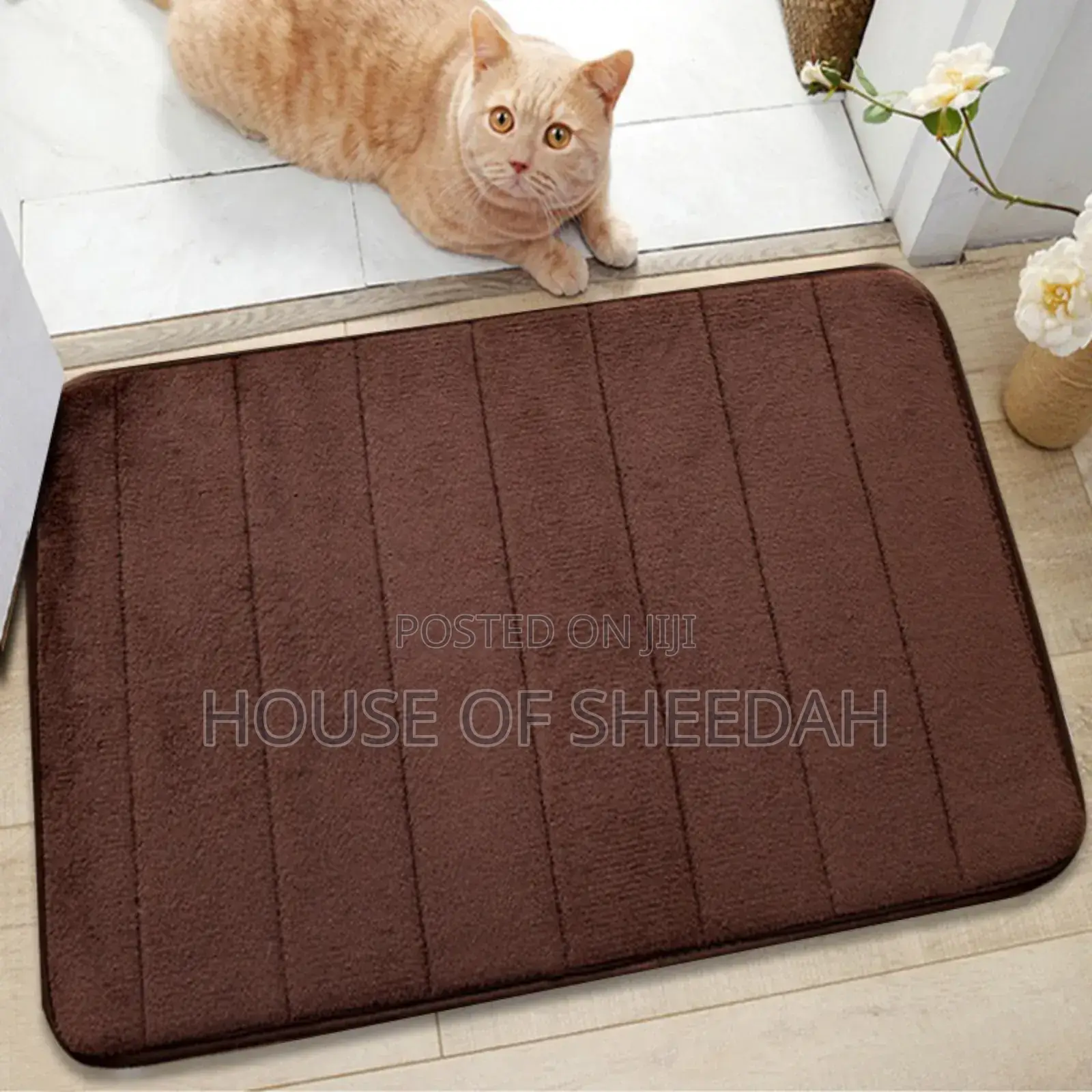 Velvet Simple Style Bathroom/Toilet Non Slip Mat