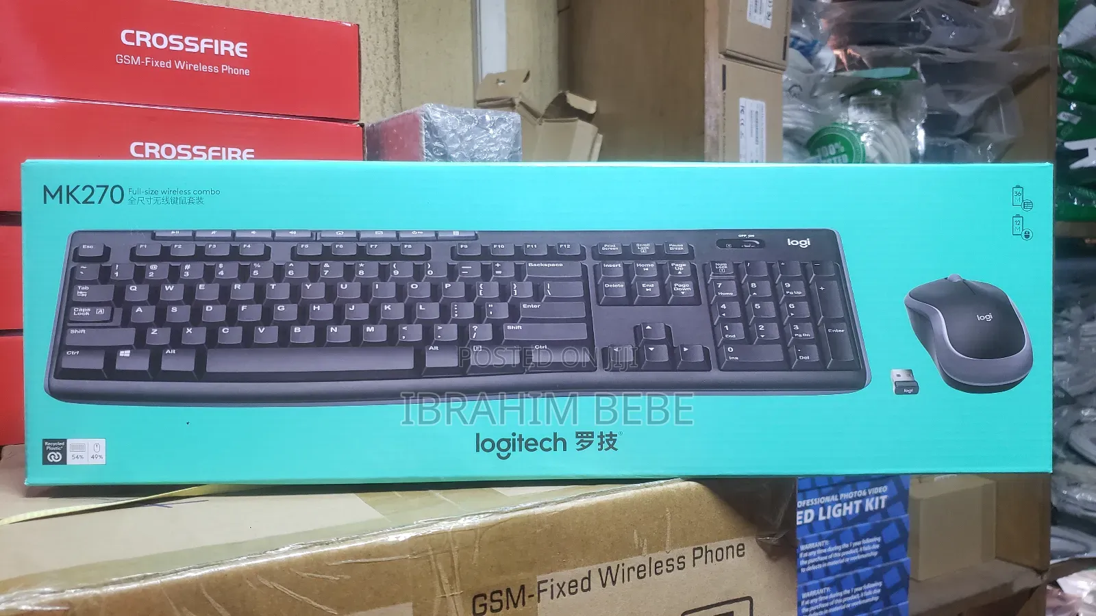 Logitech Mk270 Full-Size Wireless Keyboard and Mouse Combo