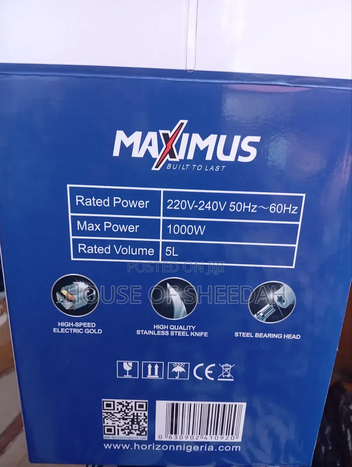 Maximus Yam Pounder/Food Chopper/Meat Grinder 5ltrs