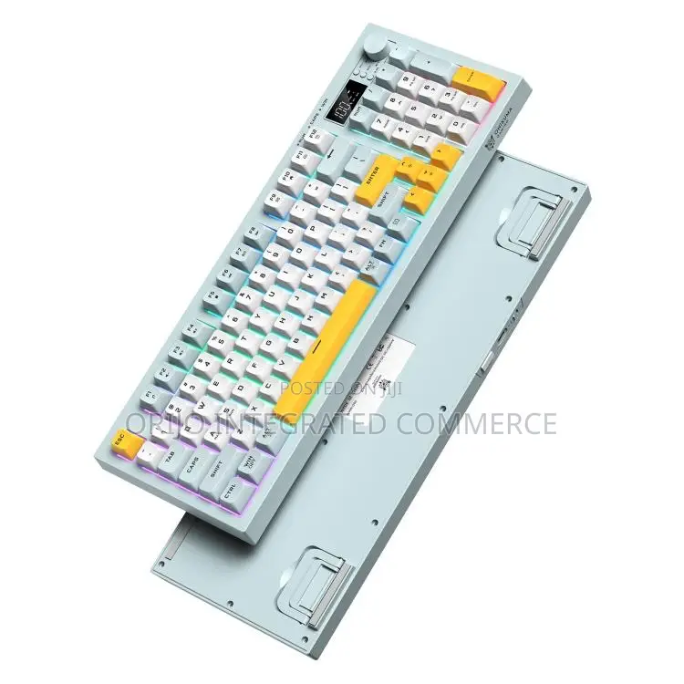 Onikuma G80 94-key Rgb Tri-mode Membrane Keyboard With Knob Lcd Screen