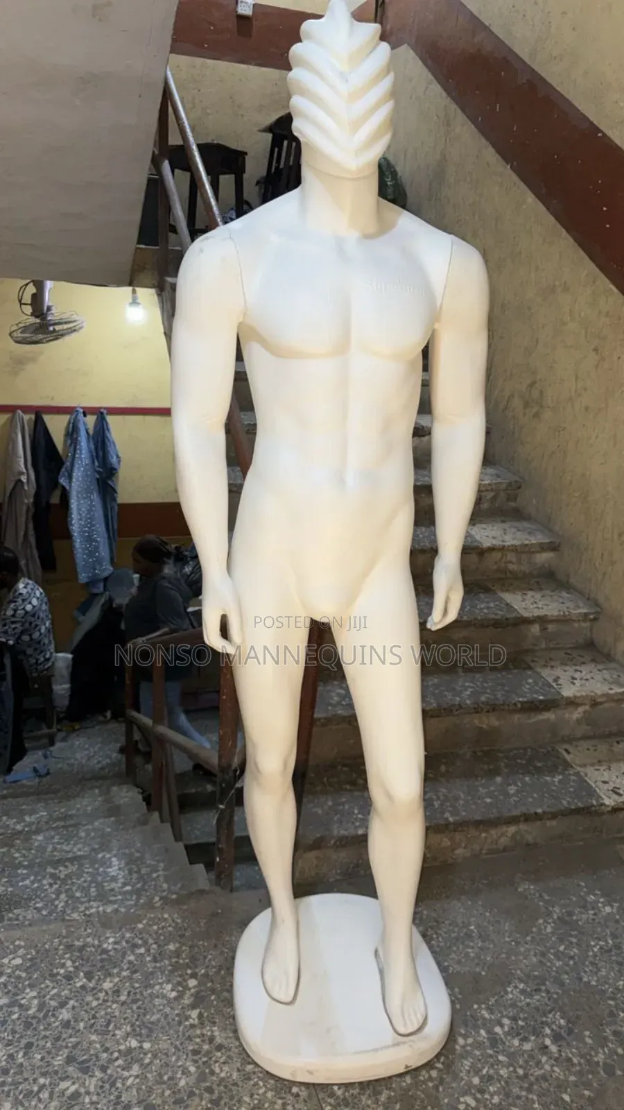 Spider Head White Plastic Male Full Display Mannequin